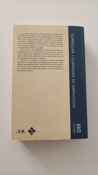 Diccionario de sinónimos y antónimos