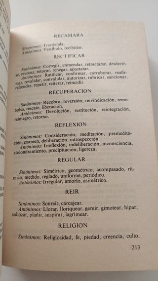 Diccionario de sinónimos y antónimos