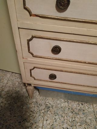 Mueble cajonera antiguo estilo frances