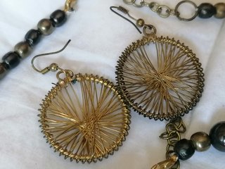 Collar, pulsera y pendientes vintage