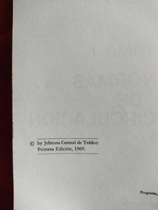 Libro autoescuela 1ª edición 1969