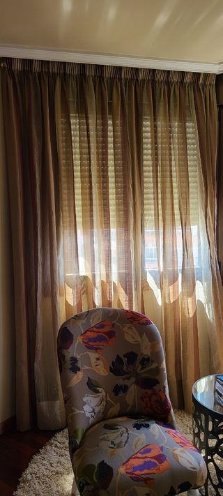 Cortinas marrón / beige