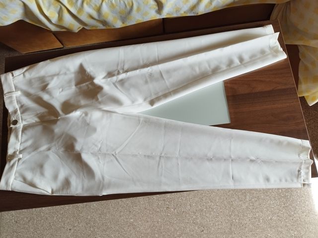Pantalones blancos de vestir mujer