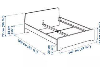 Cama matrimonio 140x200cm Ikea