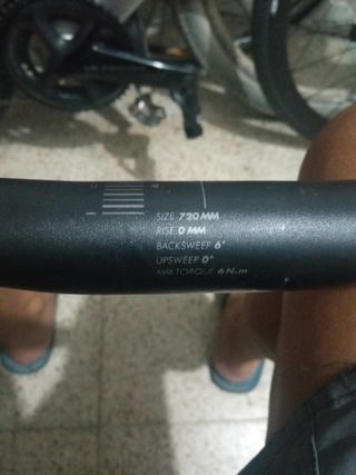 Manillar de MTB de aluminio.