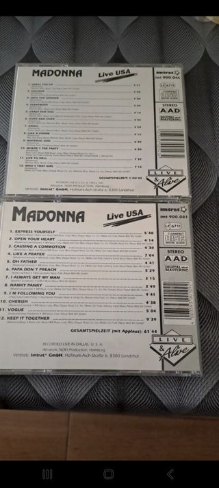 Pack 2CD de Madonna en concierto
