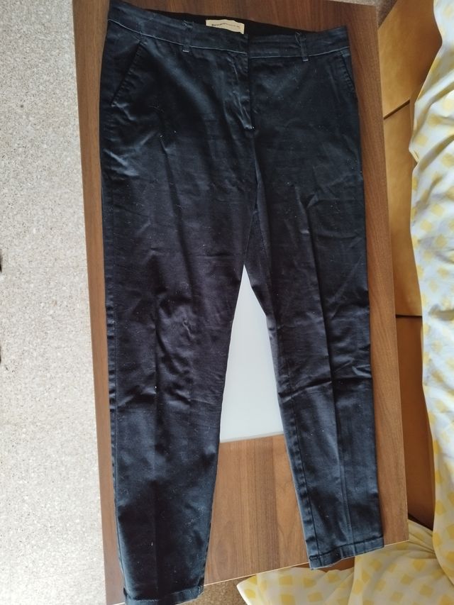 Pantalón chino negro mujer