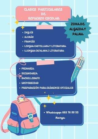 CLASES PARTICULARES DE REFUERZO ESCOLAR