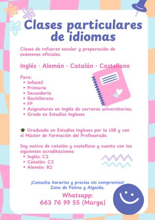 CLASES PARTICULARES DE REFUERZO ESCOLAR