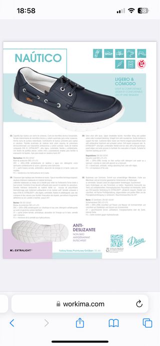 Zapatos Dian Nautico. Calzados hosteleria.