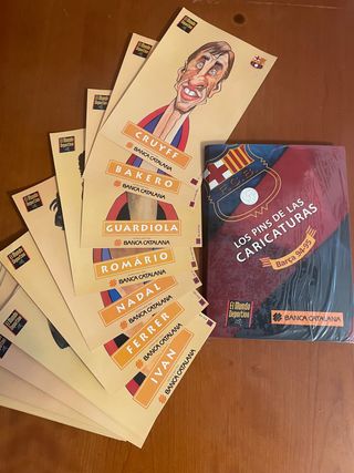 Los pins del Barca 94 - 95 caricaturas