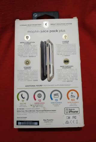 Funda protectora de carga Mophie Juice pack plus 