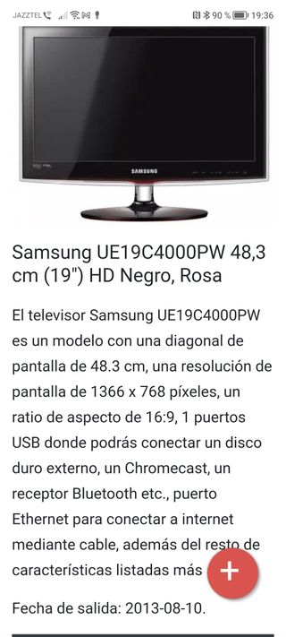 Tv Samsung 19 pulgadas