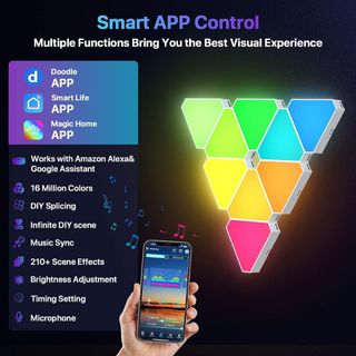 LED Pared Luces Paneles de luz triangular Smart LE