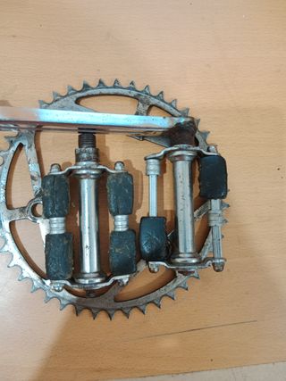 Bielas y plato antiguos bicicleta