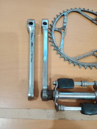 Bielas y plato antiguos bicicleta