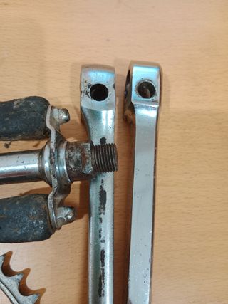 Bielas y plato antiguos bicicleta