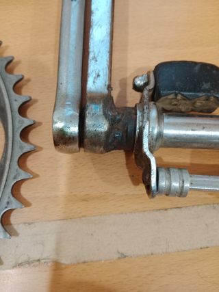 Bielas y plato antiguos bicicleta