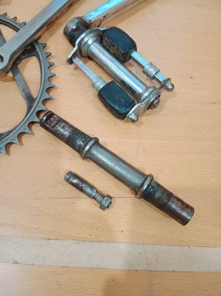 Bielas y plato antiguos bicicleta