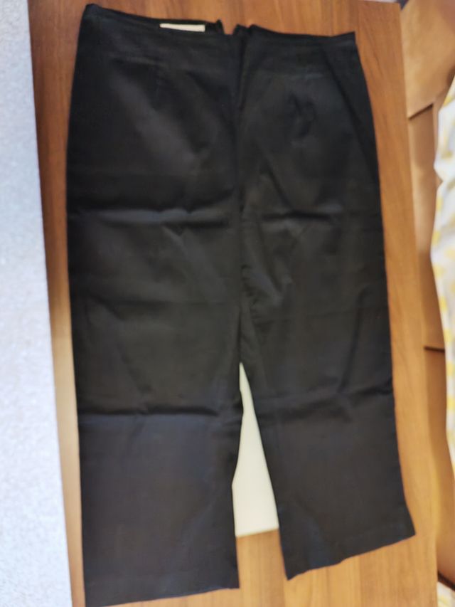 Pantalón pirata negro mujer