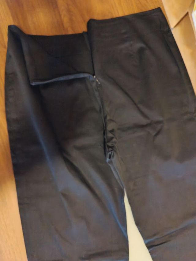 Pantalón pirata negro mujer
