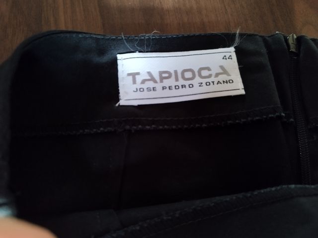 Pantalón pirata negro mujer