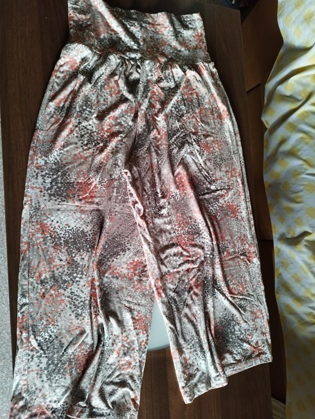 Pantalón ancho pirata mujer