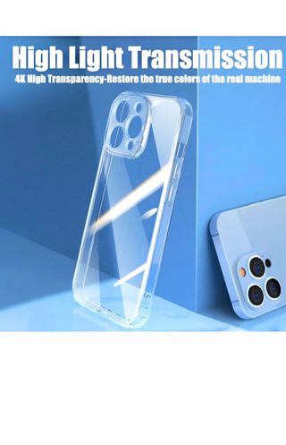 funda silicona transparente para iphone 13/14 pro