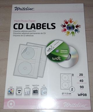 Etiquetas adhesivas CD/DVD