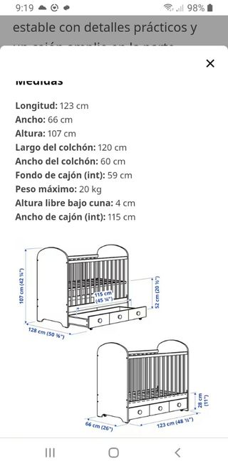 CUNA Gonnat IKEA BLANCA