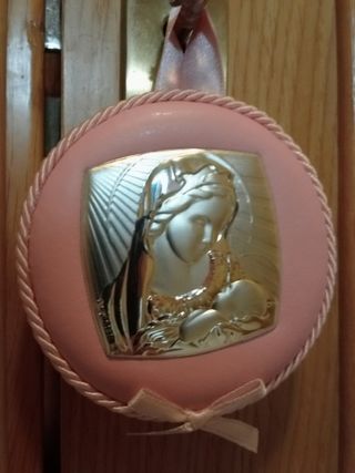 Medalla Virgen niña para carrito