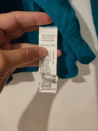 Chaqueta rebeca verde piscina talla M