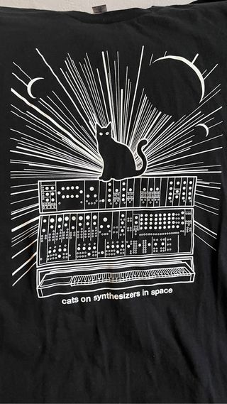 Camiseta Cats on sinthesizers in space