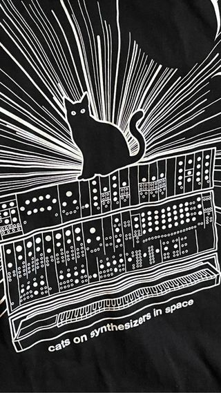 Camiseta Cats on sinthesizers in space