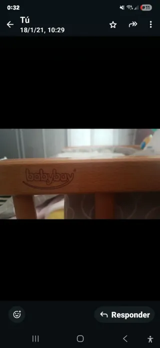 Cuna colecho en madera haya ecologica