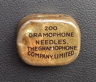 Caja hojalata de agujas de gramófono