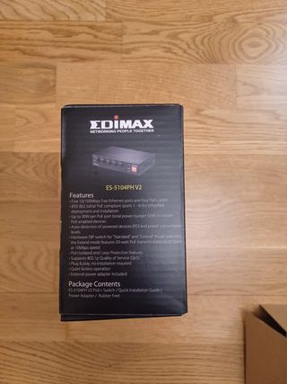 Switch Edimax ES-5104PH V2 5 puertos PoE+