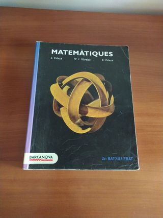 Libro Matemáticas 2 Batxillerat