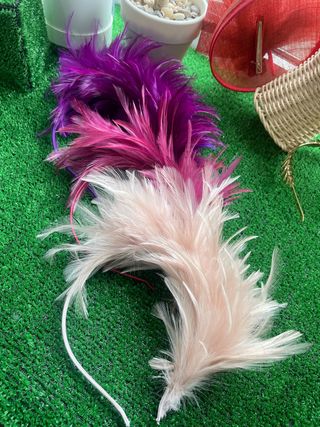 diadema de plumas