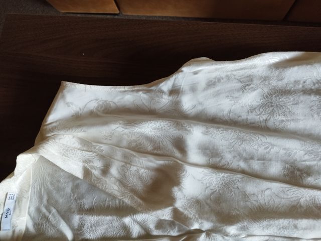 Blusa Mango Color blanco roto