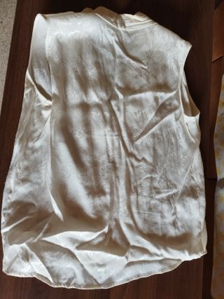 Blusa Mango Color blanco roto