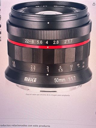 Obiettivo Canon RF Meike 50mm F1.7 con messa a fuoco manuale