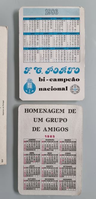 Postal + Calendário F.C.PORTO - Anos 80