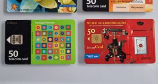 8 Cartões telefónico PT - ANTIGOS