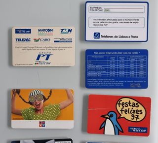 8 Cartões telefónico PT - ANTIGOS