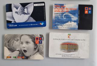 8 Cartões telefónico PT - ANTIGOS