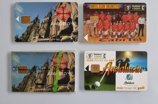 4 Cartões telefóniicos - Antigos