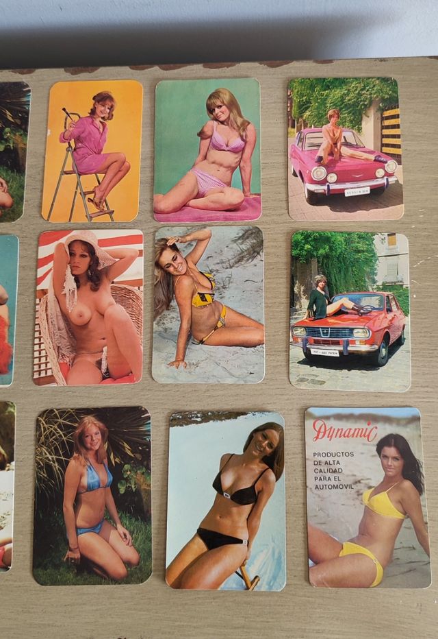 calendarios de bolsillo antiguos mujeres años 70