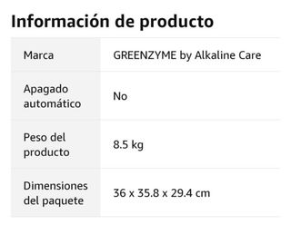 Alkalinecare extractor de zumos Greenzyme