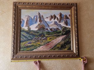 Cuadro al oleo con marco de madera